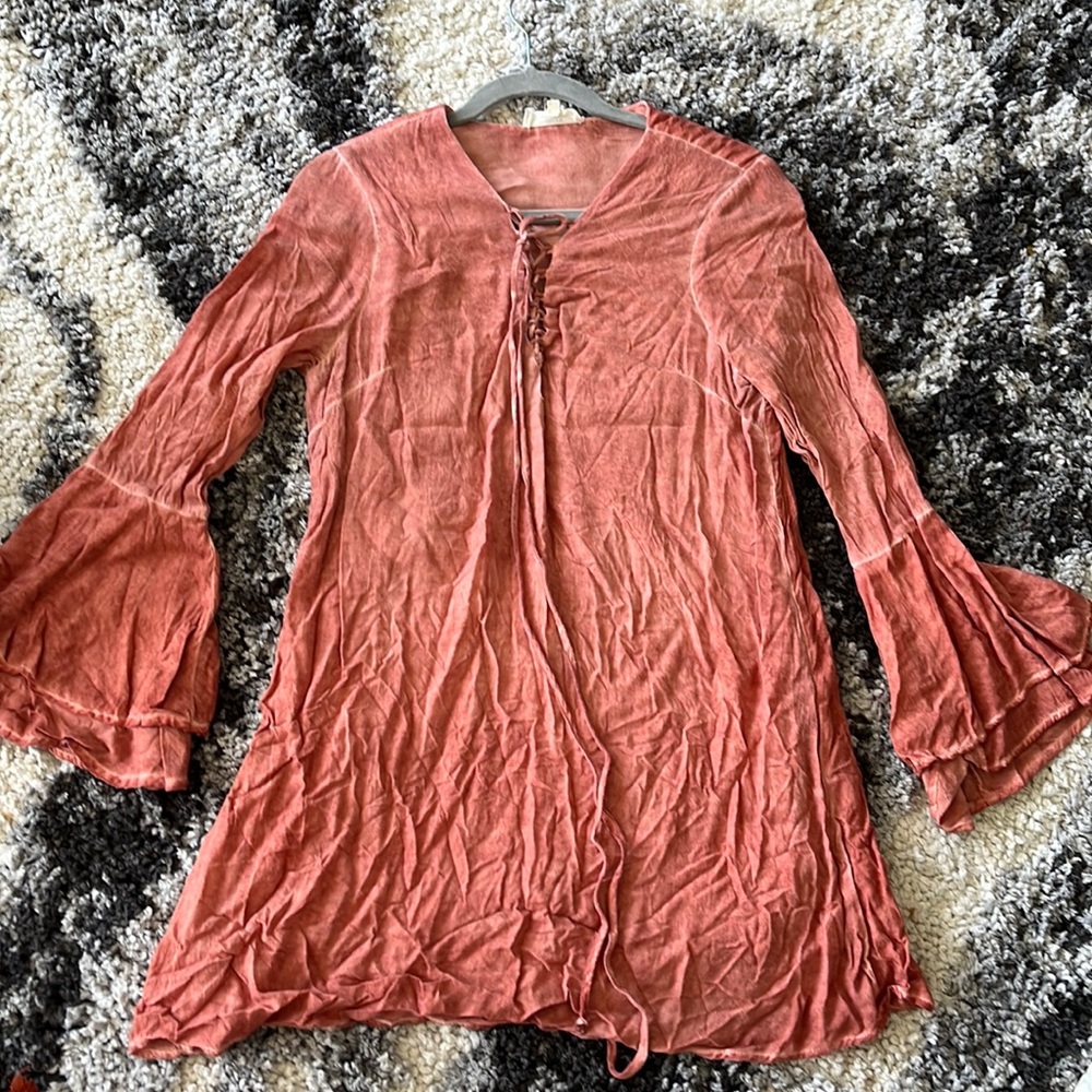 Short orange ombré entro mini dress